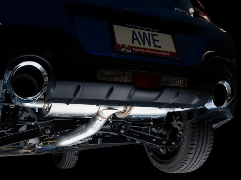 Awe Subaru Brz/ Toyota Gr86/ Toyota 86 Touring Edition Cat-Back Exhaust- Chrome Silver Tips 2