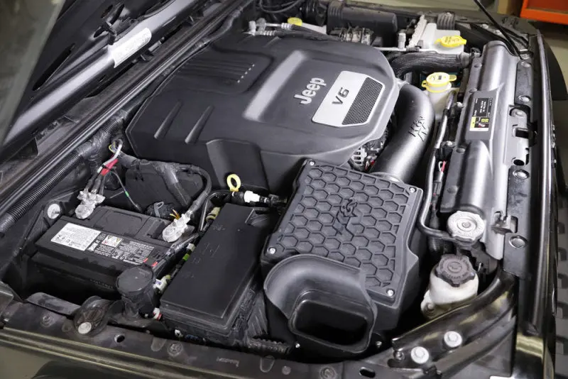 K&N 12-18 Jeep Wrangler 3.6L V6 Performance Intake Kit 2