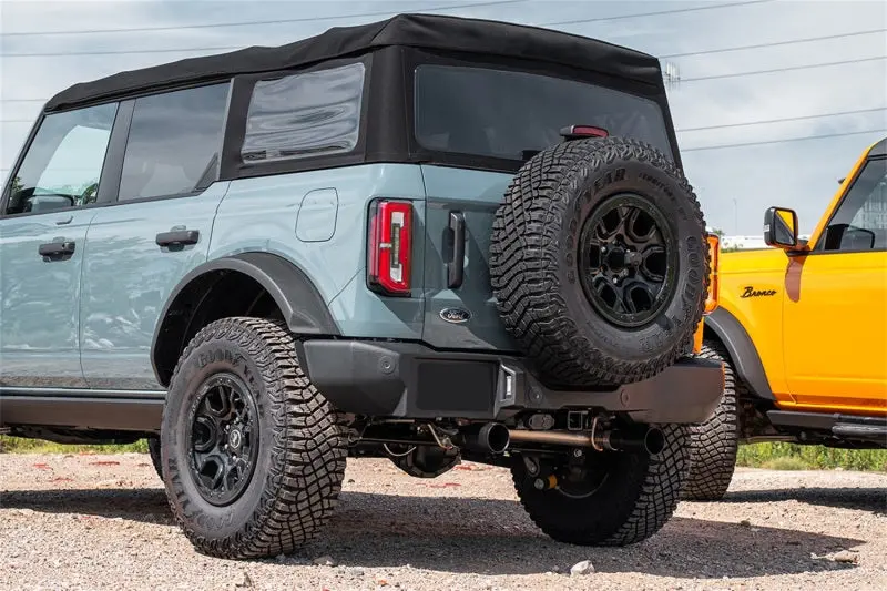Corsa 21-22 Ford Bronco 2.3L 4-Door 2.75In Cat-Back Dual Rear Exhaust W/ 4In Straight-Cut Black Tips 2