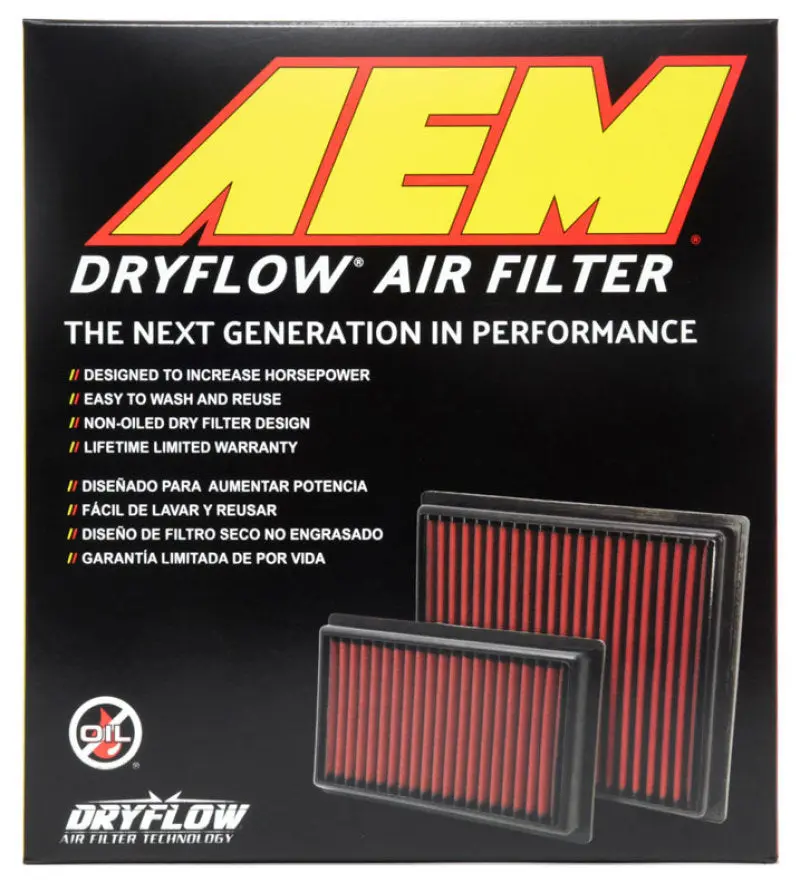 Aem 08-10 F150/250/350 / 07-10 Expedition 10.5In O/S L X 9.875In O/S W X 2.188In H Dryflow Filter 2