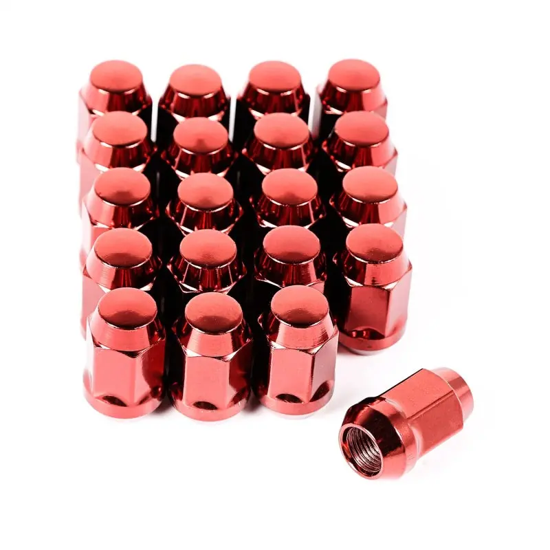 Rugged Ridge Wheel Lug Nut Set Of 20 Red 1/2-20 1