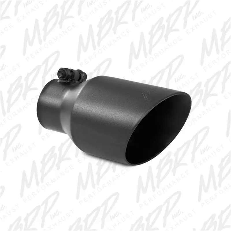 Mbrp Universal 4In Od Dual Wall Angled 2.5In Inlet 8In Lgth Exhaust Tip - Black 1