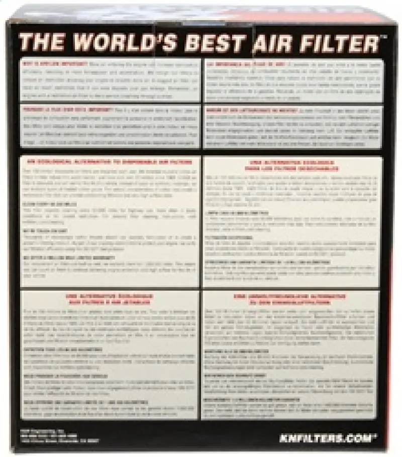 K&N Replacement Air Filter Ford Mustang, 3.8L, 5.0L, 94-97 2