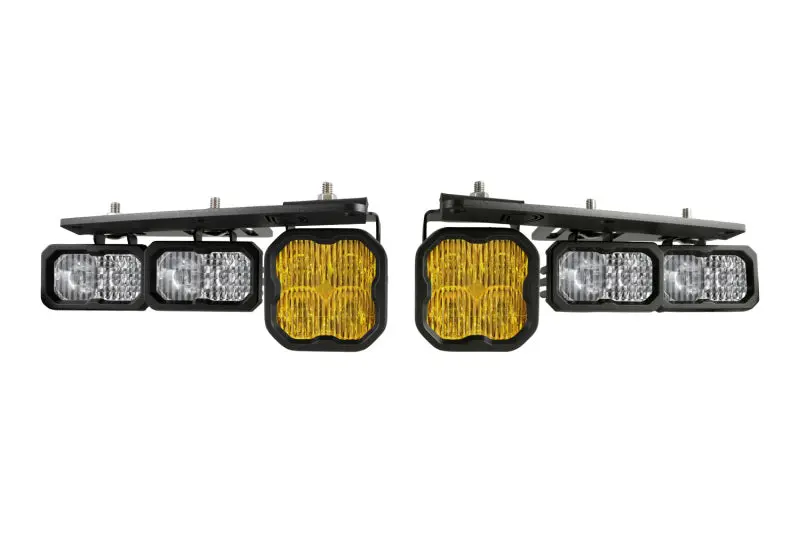 Diode Dynamics 21-Up Ford Bronco Stage Series Fog Pocket Kit - Yellow Max 1