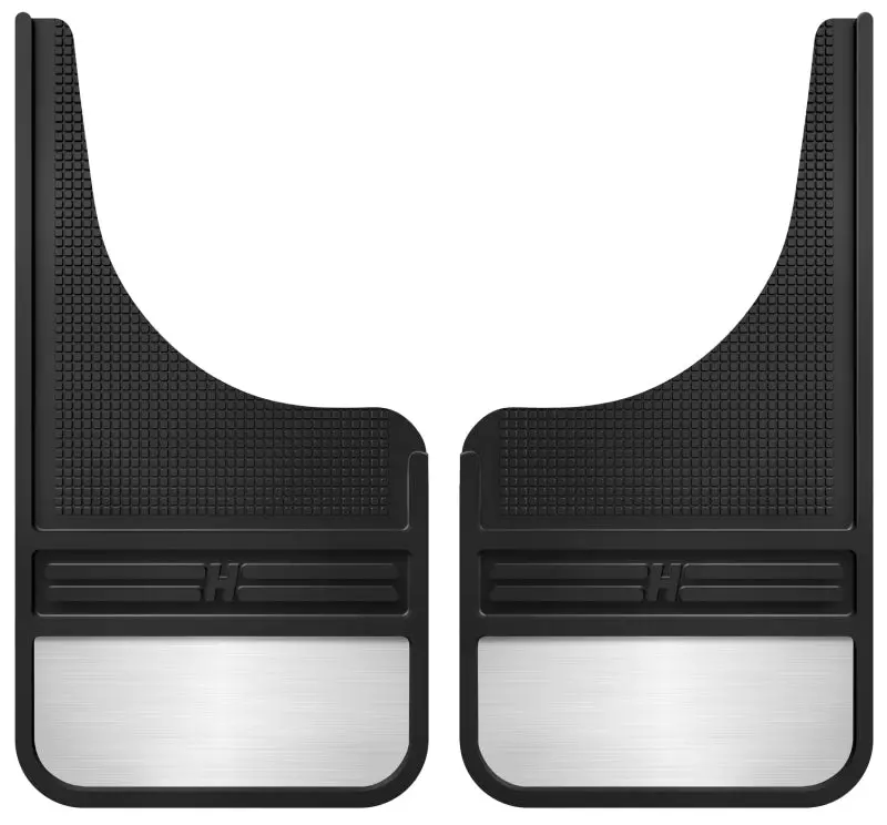 Husky Liners Universal 12In Wide Black Rubber Front Mud Flaps W/ Weight 1