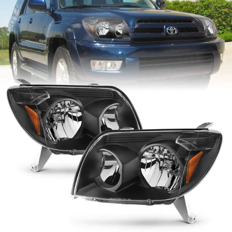 Anzo 2003-2005 Toyota 4Runner Crystal Headlights Black 1