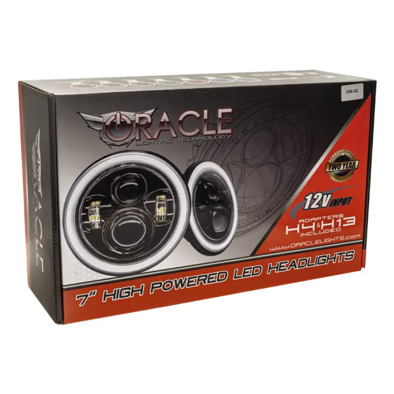 Oracle 7In High Powered Led Headlights - Black Bezel - Dynamic - Dynamic 2
