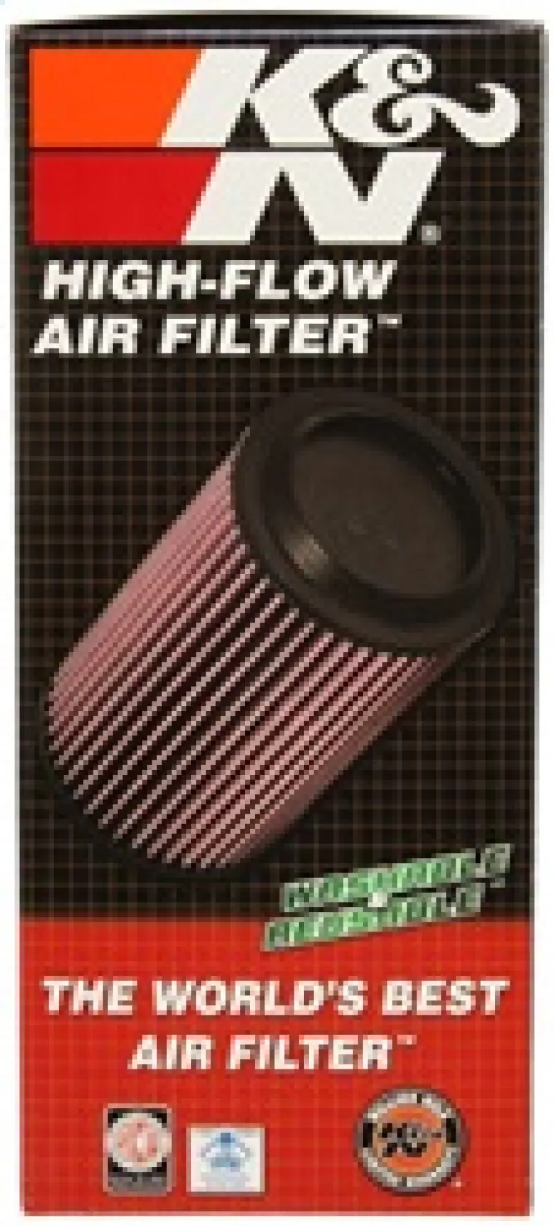 K&N Universal Rubber Filter 4Inch Flg / 6Inch Od-B / 4-5/8Inch Od-T / 12Inch H 2