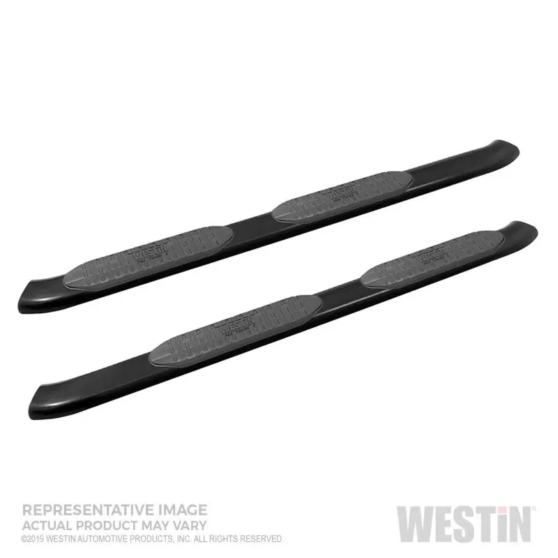 Westin 19-20 Chevrolet Silverado/Gmc Sierra 1500 Double Cab Pro Traxx 5 Oval Nerf Step Bars - Black 1