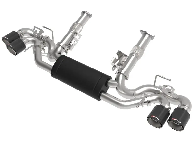 Afe Mach Force-Xp 3In To 2-1/2In 304Ss Cat-Back 2020 Chevy Corvette (C8) 6.2L - Carbon Fiber Tip 1