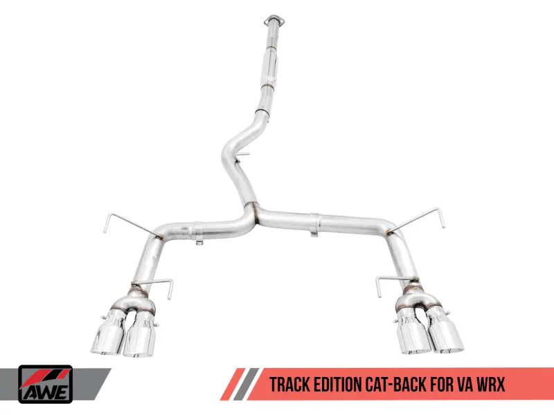 Awe Tuning Subaru 11-20 Wrx/Sti Va/Gv Sedan Track Edition Exhaust - Chrome Silver Tips (102Mm) 1