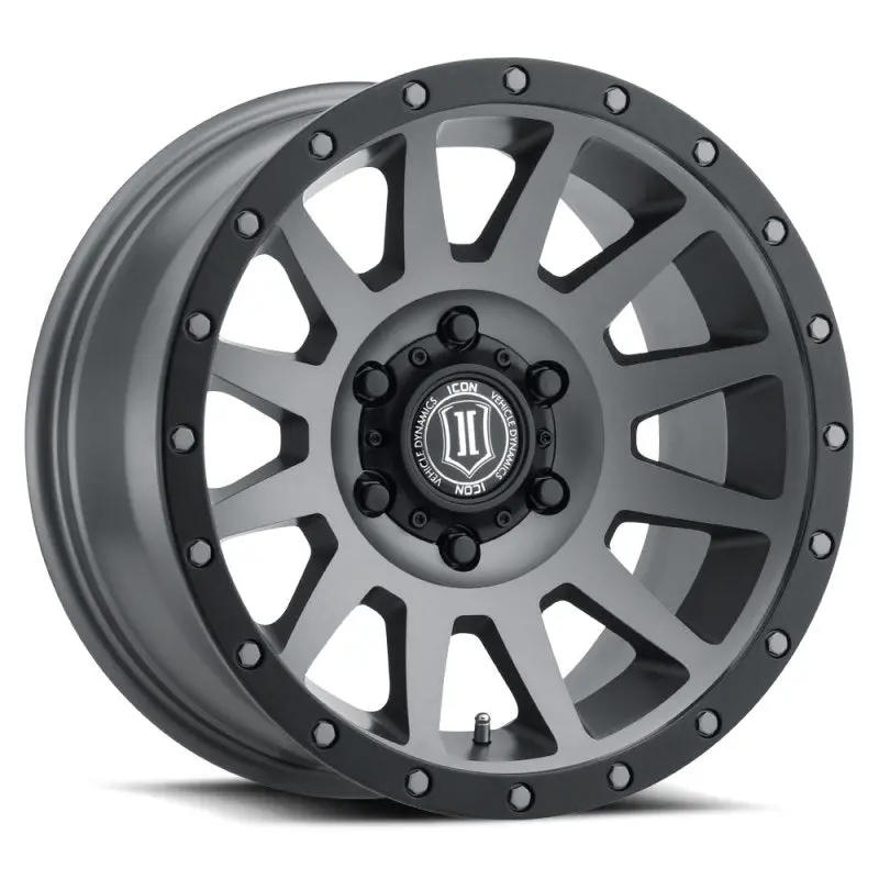 Icon Compression 18X9 6X135 6Mm Offset 5.25In Bs Titanium Wheel 1