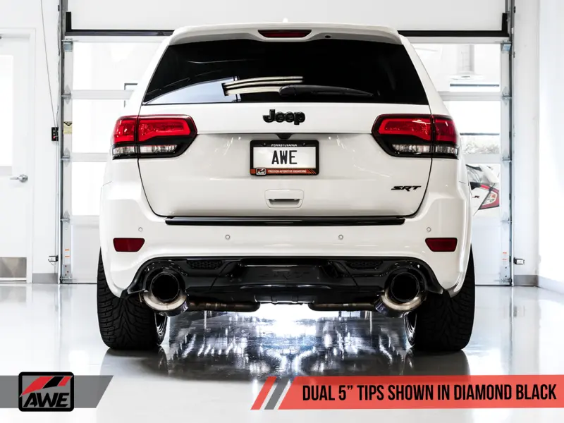 Awe Tuning 2014-2021 Jeep Grand Cherokee Srt Touring Edition Exhaust - Diamond Black Tips 1