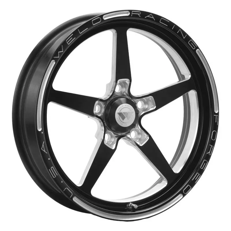 Weld Alumastar 1-Piece 17X4.5 / 5X4.5 Bp / 2.25In. Bs Black Wheel - Non-Beadlock 1