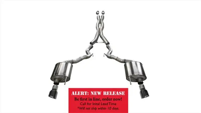 Corsa 15-16 Ford Mustang Gt Convertible 5.0L V8 Black Xtreme Dual Rear Exit Exhaust 1