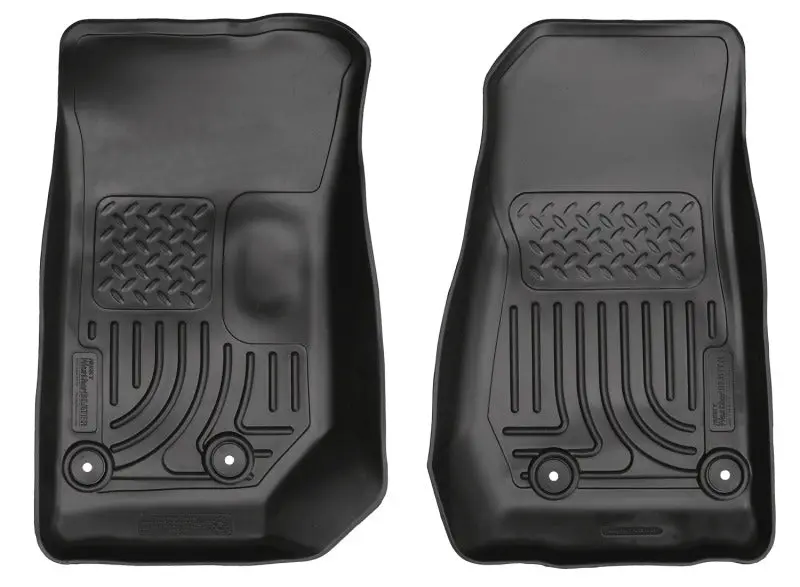 Husky Liners 14 Jeep Wrangler 2/4 Door Weatherbeater Black Front Floor Liners 1
