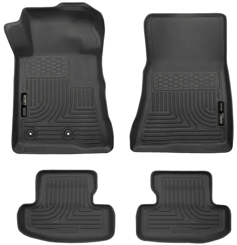 Husky Liners 2015 Ford Mustang Weatherbeater Black Front & Second Seat Floor Liner 1