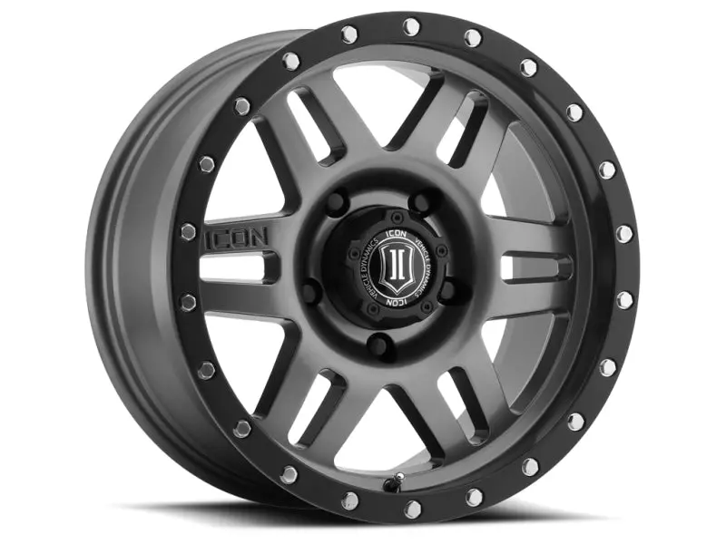 Icon Six Speed 17X8.5 5X5 -6Mm Offset 4.5In Bs 94Mm Bore Gun Metal Wheel 1