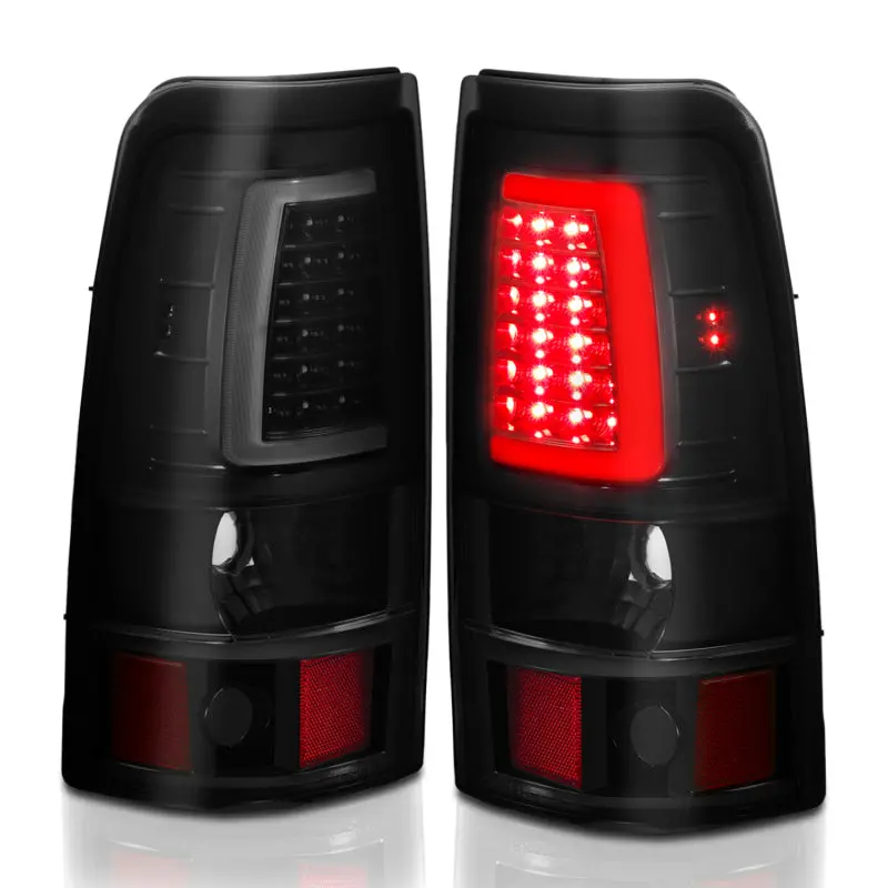 Anzo 1999-2002 Chevy Silverado 1500 Led Taillights Plank Style Black W/Smoke Lens 2