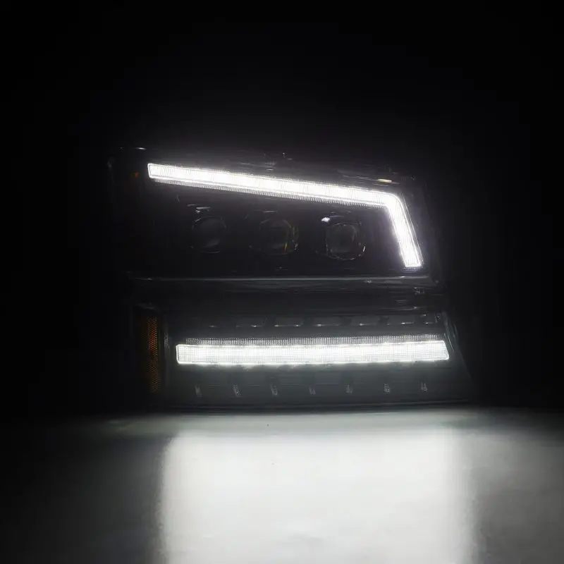 Alpharex 03-06 Chevy Silverado 1500/2500Hd/3500Hd/Avalanche Alpha-Black Nova Led Proj Headlights 2