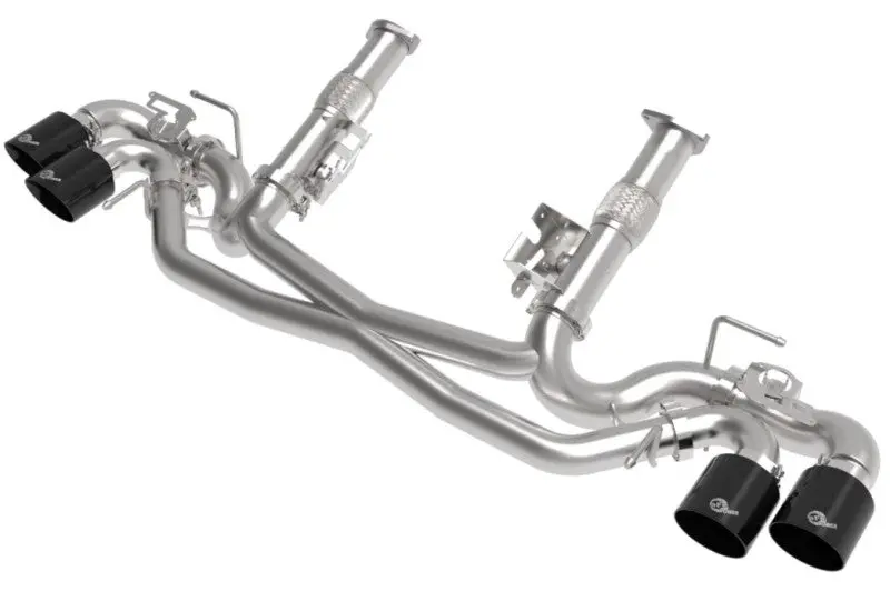 Afe Mach Force-Xp 304 Stainless Steel Cat-Back Exhaust Black 2020 Chevrolet Corvette C8 1