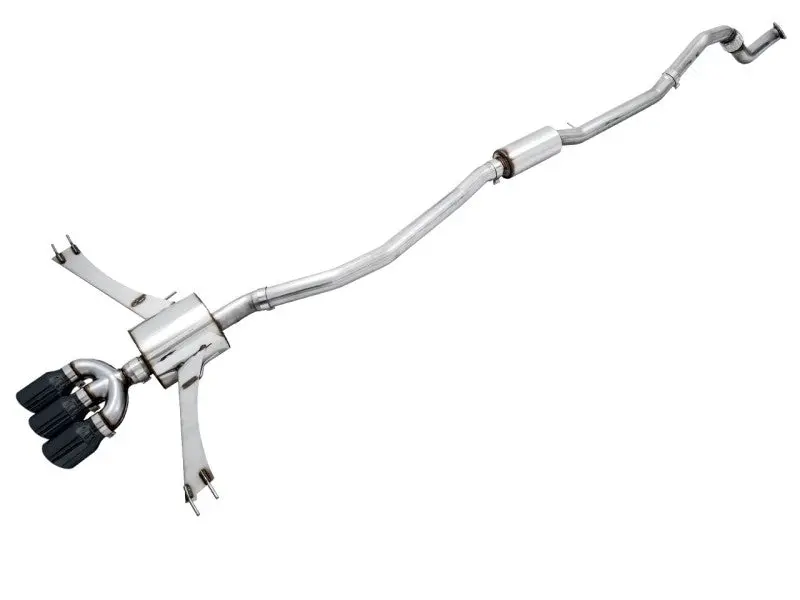 Awe Tuning 2016+ Honda Civic Si Touring Edition Exhaust W/Front Pipe & Triple Diamond Black Tips 1