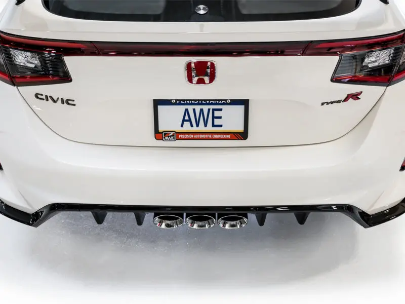 Awe Tuning 2023 Honda Civic Type R Fl5 Touring Edition Exhaust W/ Triple Chrome Silver Tips 2