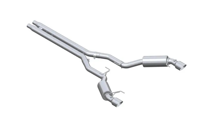 Mbrp 15-17 Ford Mustang Gt 5.0 3In Cat Back Dual Split Rear Race Version 4.5In Tips - Aluminized 1