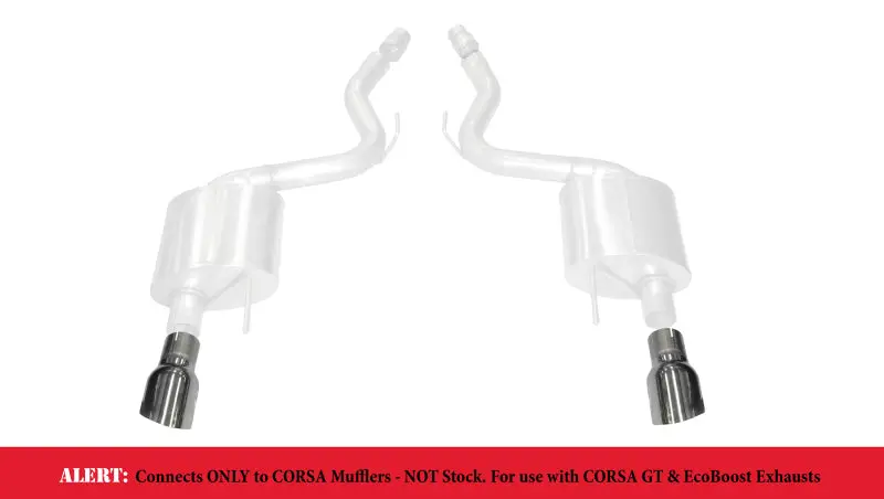 Corsa 15-17 Ford Mustang Gt 3.0In Inlet / 4.5In Outlet Polished Tip Kit (For Corsa Exhaust Only) 1