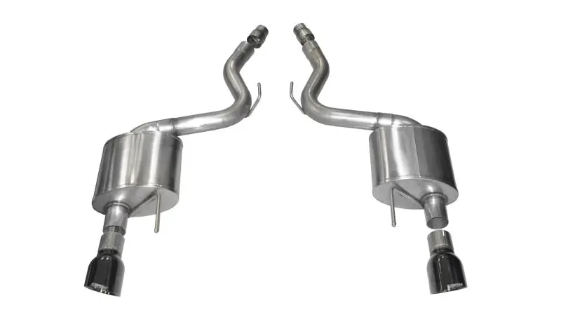 Corsa 2015 Ford Mustang Gt 5.0 3In Axle Back Exhaust, Black Dual 4.5In Tip *Sport* 1