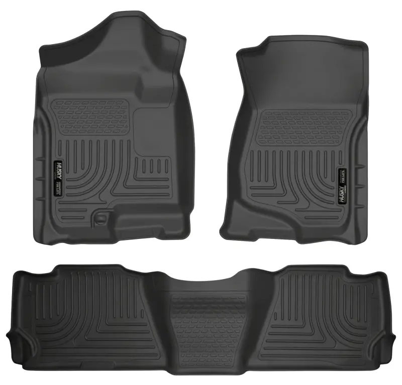 Husky Liners 07-13 Gm Escalade Esv/Avalanche/Suburban Weatherbeater Black Front/2Nd Row Floor Liners 1