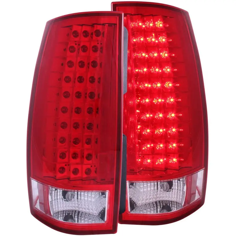 Anzo 2007-2014 Chevrolet Suburban Led Taillights Red/Clear G4 1