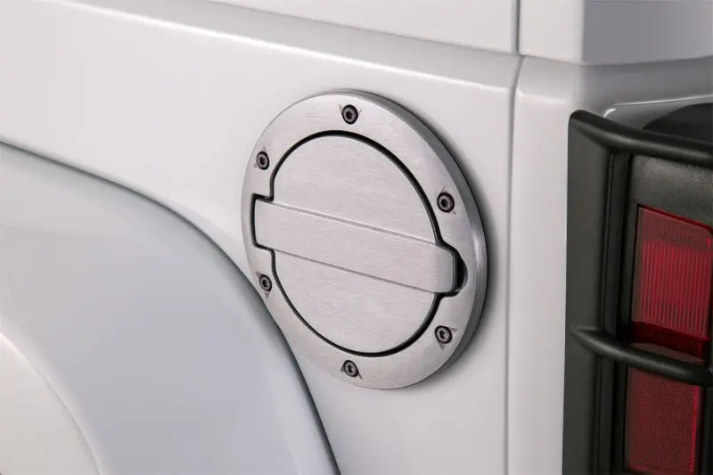 Amp Research 2007-2018 Jeep Wrangler Jk 2/4 Door Fuel Door - Brushed 1