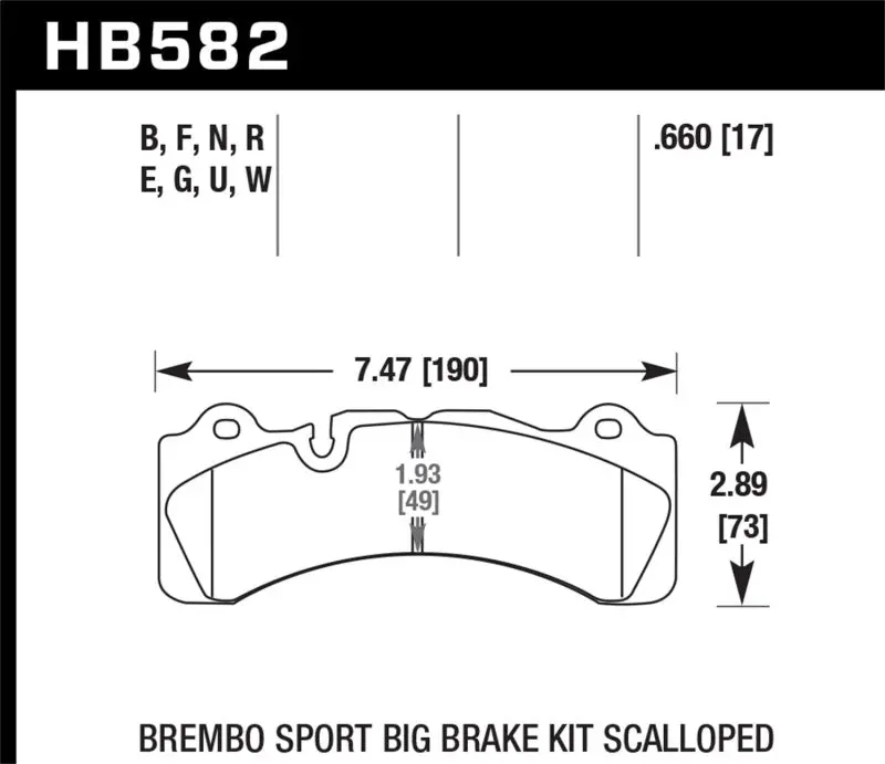 Hawk Brembo Caliper Hps 5.0 Performance Street Brake Pads 1