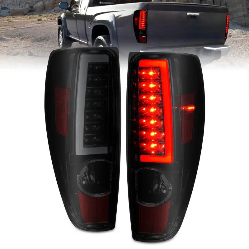 Anzo 2004-2012 Chevrolet Colorado/ Gmc Canyon Led Tail Lights W/ Light Bar Black Housing Smoke Lens 1