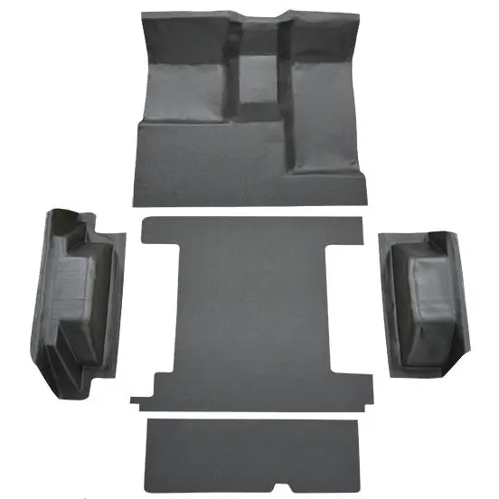 1966-1977 Ford Bronco Complete Vinyl Flooring Kit (2 Gas Tanks, With Tailgate Lock) 1