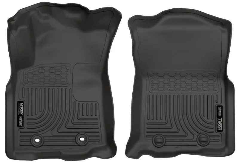 Husky Liners 2016 Toyota Tacoma W/ Manual Trans Weatherbeater Front Black Floor Liners 1