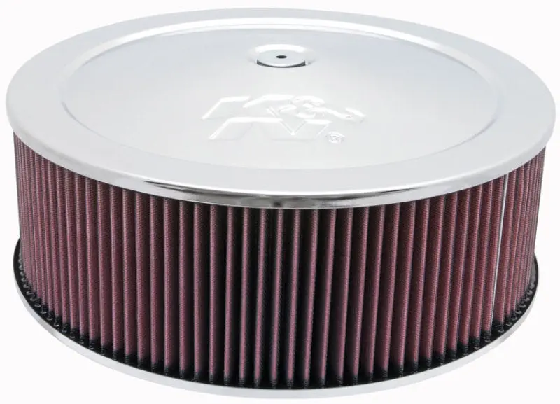 K&N Round Air Filter Assembly 5.25In Id / 5In Height / 5.125In Neck Flange / 1 1/4In Drop Base 1