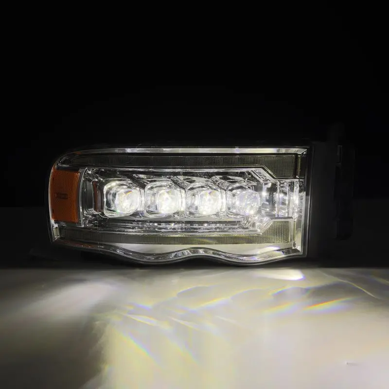 Alpharex 02-05 Dodge Ram 1500 Nova Led Proj Headlights Plank Style Chrome W/Activ Light/Seq Signal 2
