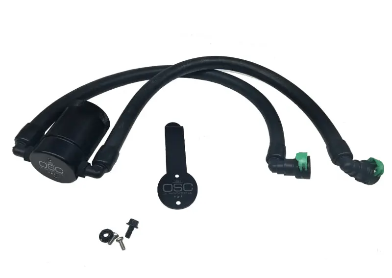 J&Amp;L 2015-2023 Ford Mustang Ecoboost Driver Side Oil Separator 3.0 - Black Anodized 1