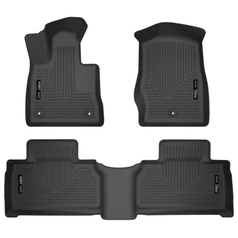 Husky Liners 2020 Ford Explorer Weatherbeater Black Front & 2Nd Seat Floor Liners 1