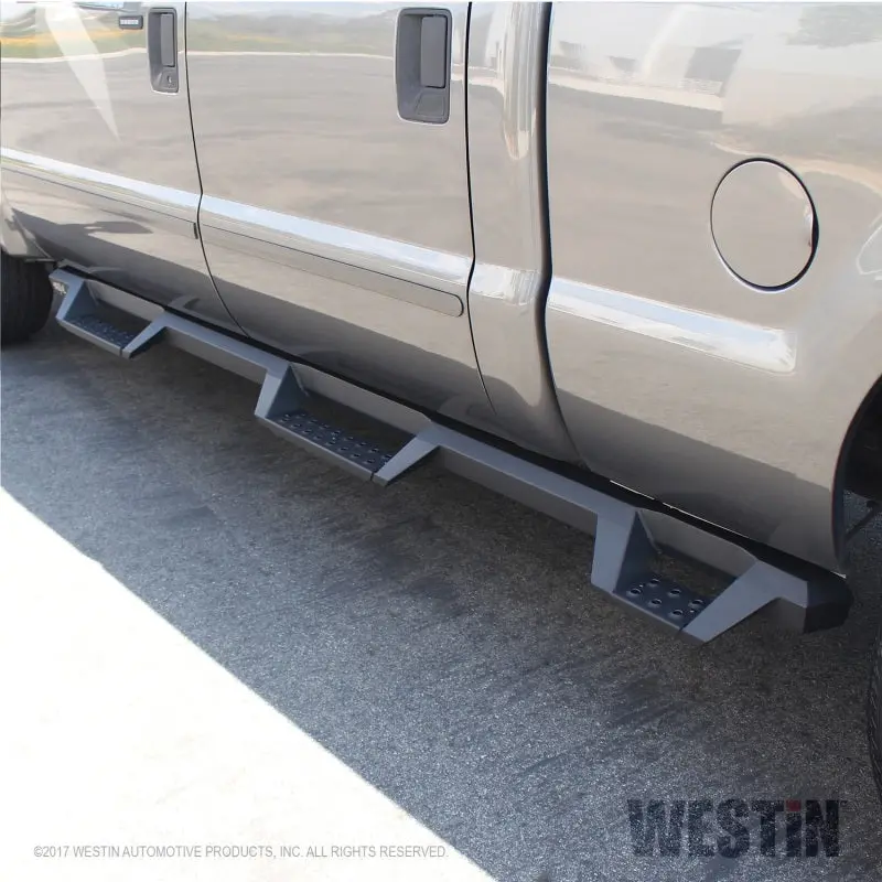 Westin 99-16 Ford F-250/350/450/550 Cc (6.75Ft Bed) Hdx Drop Whl To Whl Nerf Step Bars - Text Blk 2