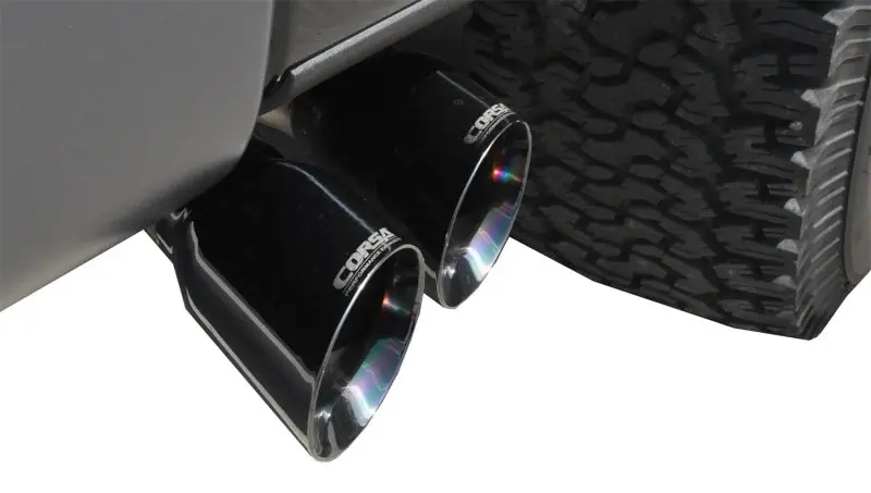 Corsa 11-14 Ford F-150 Raptor 6.2L V8 133In Wheelbase Black Xtreme Cat-Back Exhaust 2