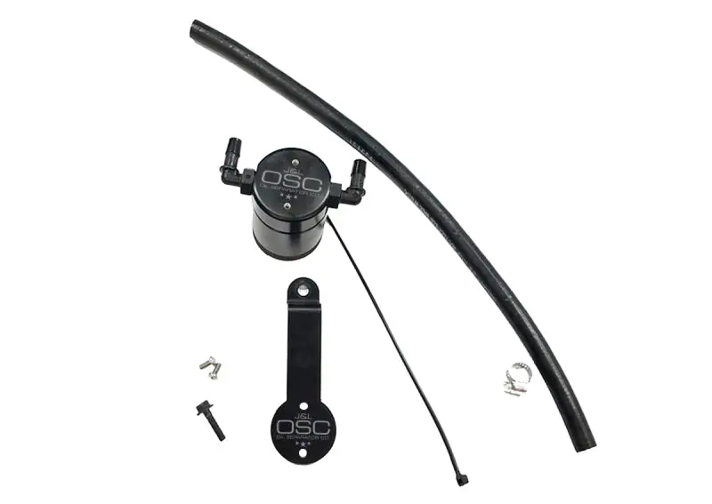 J&L 16-21 Honda Civic 1.5L Turbo (Ex & Si) Passenger Side Oil Separator 3.0 - Black Anodized 1