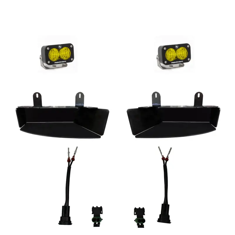 Baja Designs 2019+ Ram 2500/3500 S2 Wide Cornering Fog Kit - Amber 1