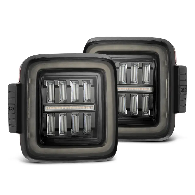 Alpharex 18-23 Jeep Wrangler Jl Nova Prismatic Led Taillights Alpha-Black 1