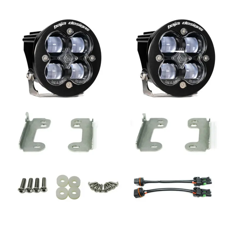 Baja Designs 19-22 Jeep Wrangler Sahara Jl Fog Pocket Kit - Squadron Sport Clear Lens 1
