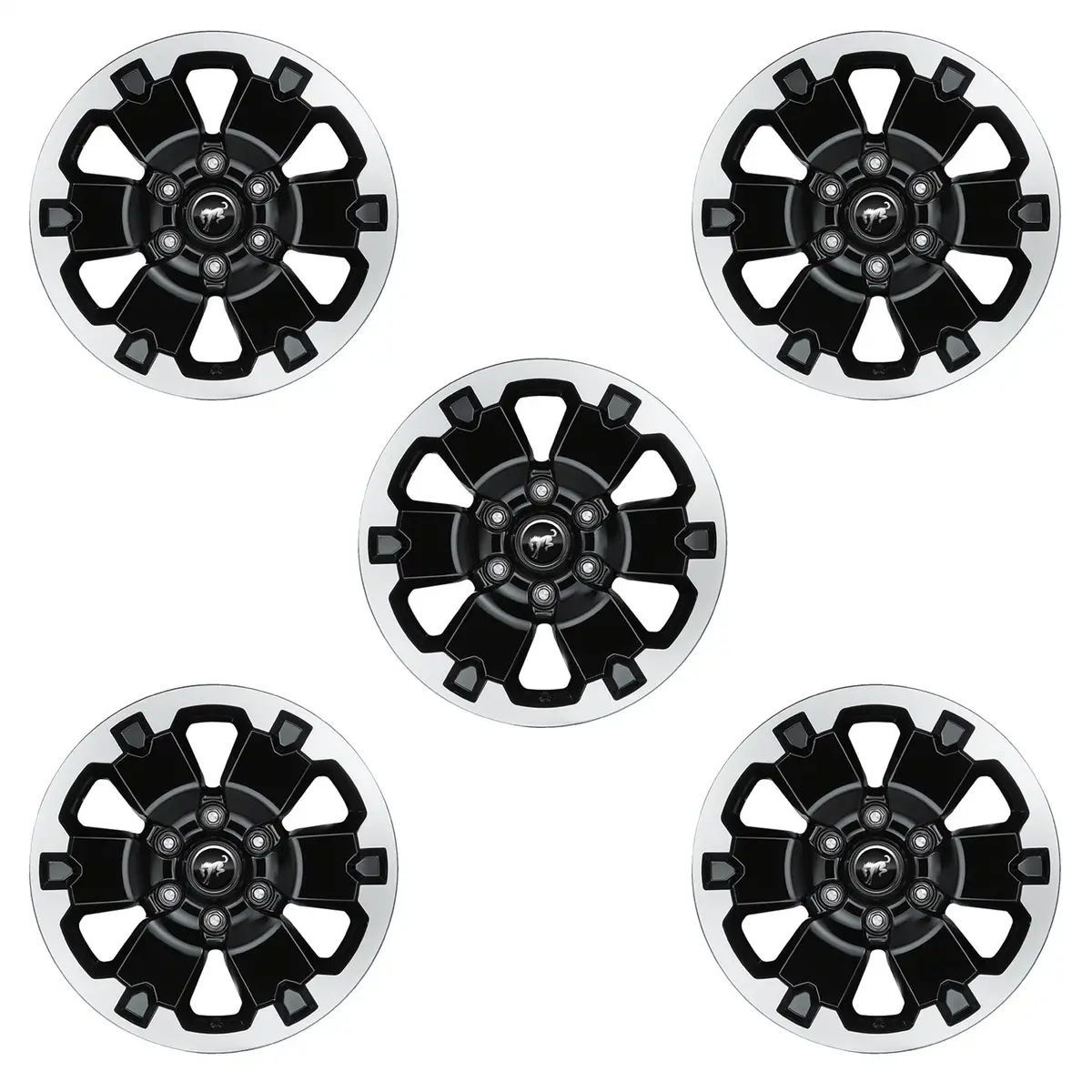 21+ Bronco 18"X8.5" Wheel Kit - Machined Face/Gloss Black 2