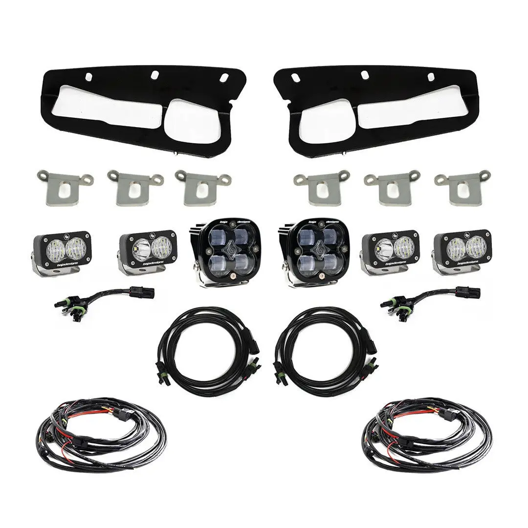 21+ Bronco (Sae Fog Clear Toggle Wiring) Squadron Sae/Dual S2 Sport Steel Bumper Fog Pocket Light Kit 1