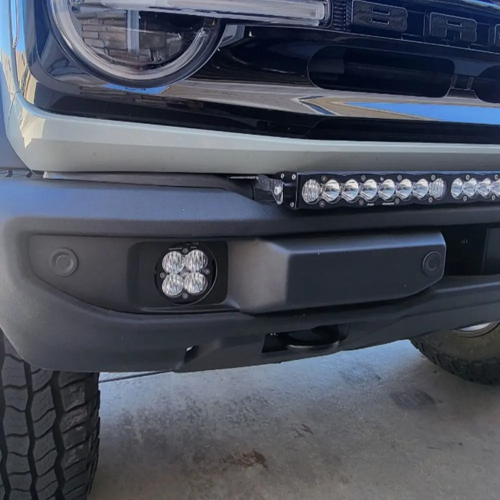 21+ Bronco Squadron Pro Fog Pocket Light Kit (Wide Cornering;Clear) 1